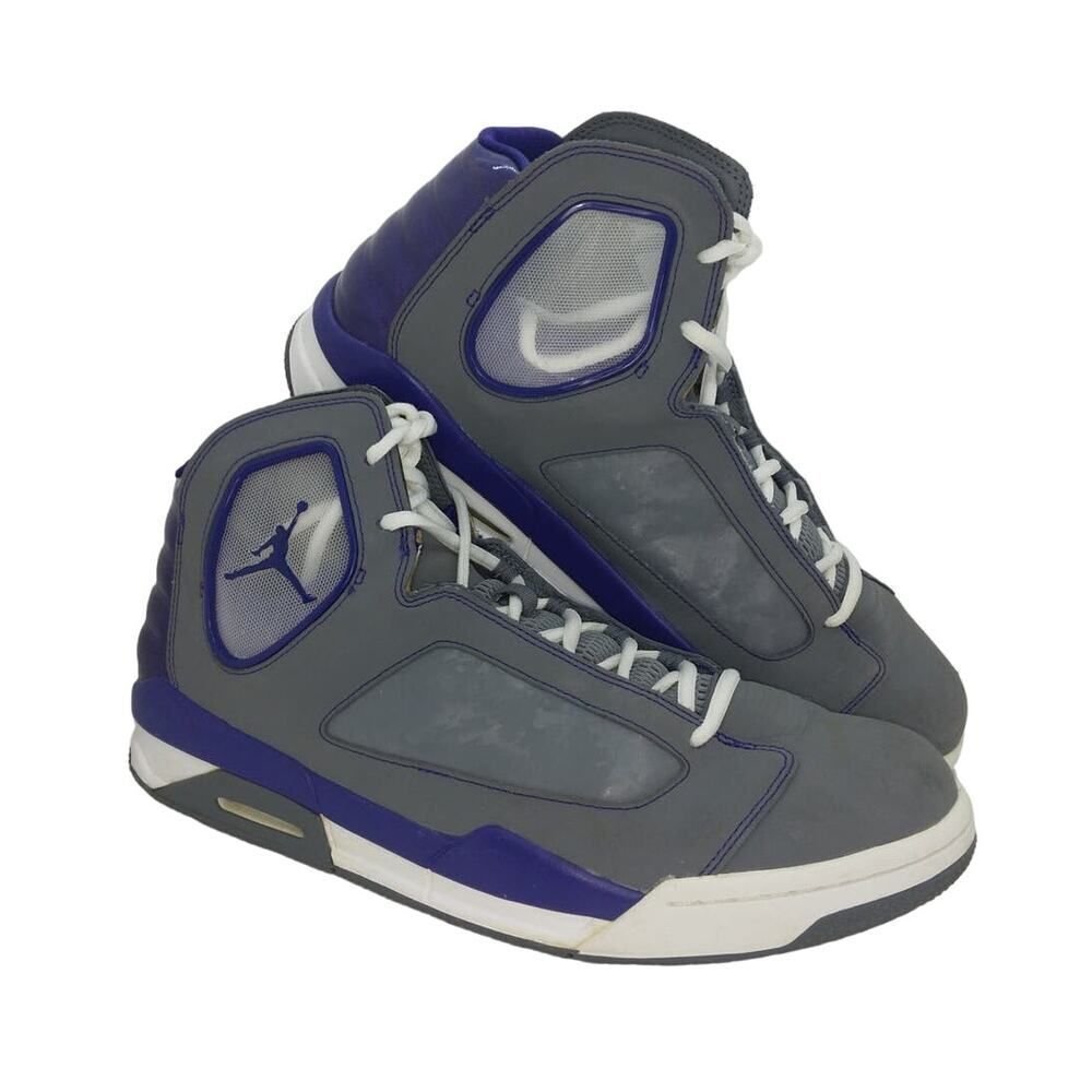 NIKE AIR JORDAN Flight Luminary Purple/Gry Mens Hi-Top Sneakers - Size: 12